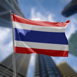 bandera tailandia roja azul y blanca