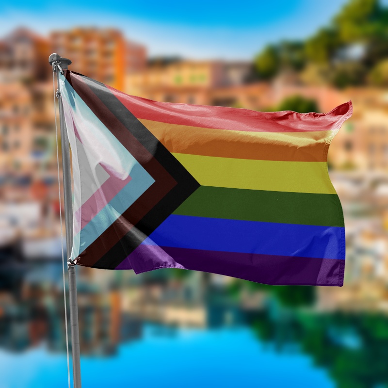 bandera orgullo gay del progreso