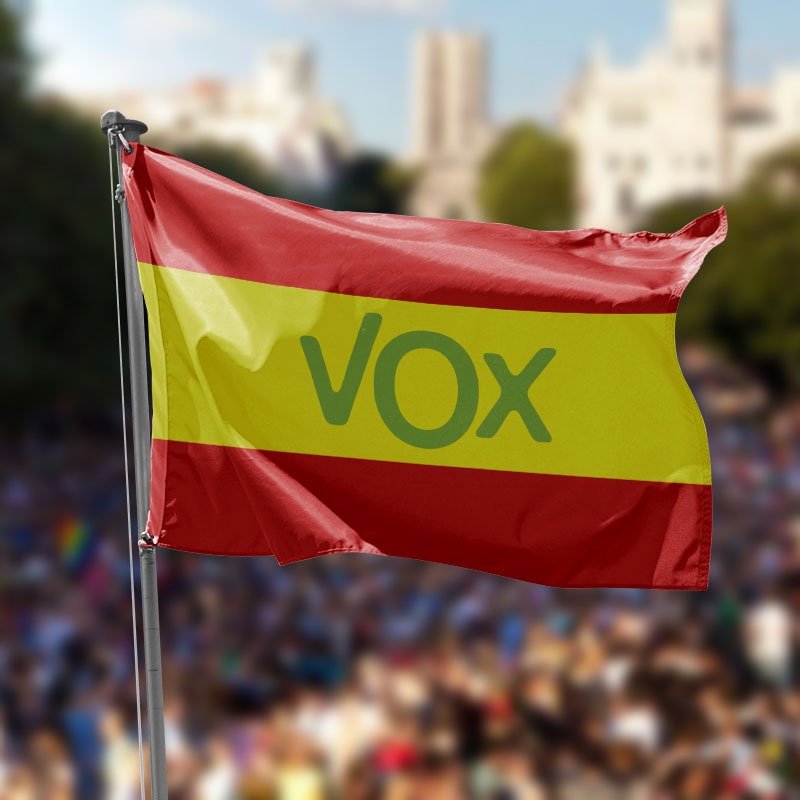 bandera de VOX, bandera de España VOX, bandera de VOX España, bandera de España
