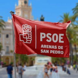 bandera PSOE, bandera PSOE Arenas de San Pedro, Arenas de San Pedro, bandera socialista, bandera socialista Arenas de San Pedro